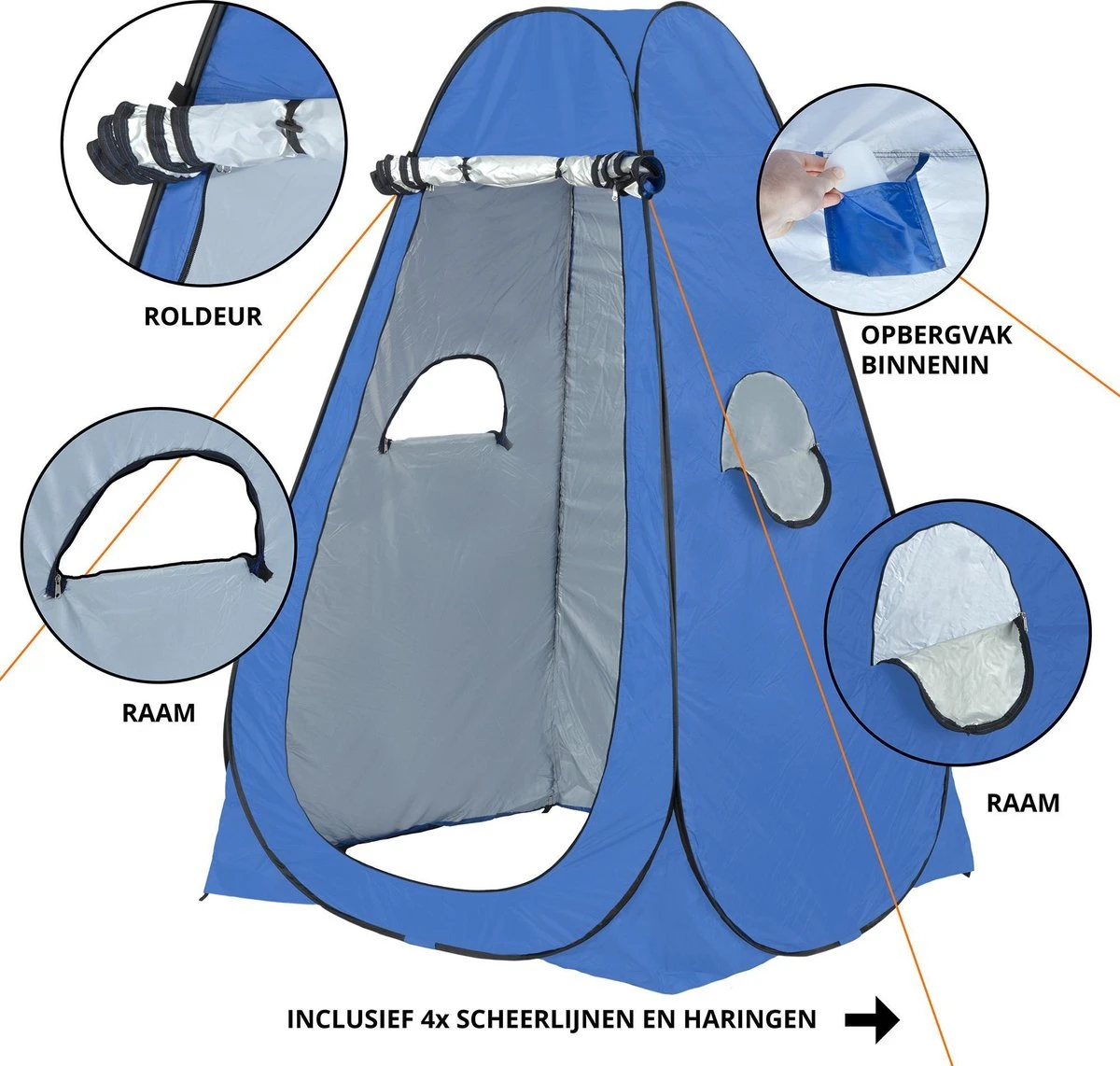 Dutch Mountains Pop-up Omkleedtent -190 X120cm Draagbare Douchetent - Prive-kamer - Multitent 2 Dutch Mountains Pop-up Omkleedtent -190 X120cm Draagbare Douchetent - Prive-kamer - Multitent - Afbeelding 2