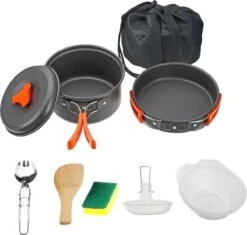 Camping Outdoor Kookset 13-delig Camping Servies En Pannen Pannenset Keukengerei - BPA-vrij & Geen Giftige Stoffen - Opvouwbaar & Licht - Ideaal Voor Reizen, Festival, Wandelen -Campingwinkel 1200x1143 12