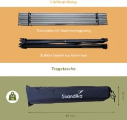 Skandika Ruka S Kleine Campingtafel – Campingtafels - Aluminium Campingtafel, Opvouwbaar, Zeer Licht, Eenvoudig Te Monteren, Stabiele Standaard - Opvouwtafel Voor Kamperen, Tenten Wandelen, Reizen, Thuis, Tuin – Tot Max. 20 Kg. - Grijs 10 Skandika Ruka S Kleine Campingtafel – Campingtafels - Aluminium Campingtafel, Opvouwbaar, Zeer Licht, Eenvoudig Te Monteren, Stabiele Standaard - Opvouwtafel Voor Kamperen, Tenten Wandelen, Reizen, Thuis, Tuin – Tot Max. 20 Kg. - Grijs -Campingwinkel 1200x1143 3
