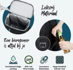 Sunflake Koelrugzak Groot - Lunchtas - Koeltas Backpack Voor Dames & Heren - Zwart -Campingwinkel 1200x1145 7