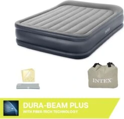 Intex Deluxe Pillow Rest Raised Luchtbed - 2-persoons - 203x152x42 Cm -Campingwinkel 1200x1149