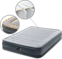 Intex Luchtbed - Twijfelaar - 137 X 191 X 33 Cm - Grijs - Met Ingebouwde Pomp, Hoeslaken Antraciet En Reparatieset 17 Intex Luchtbed - Twijfelaar - 137 X 191 X 33 Cm - Grijs - Met Ingebouwde Pomp, Hoeslaken Antraciet En Reparatieset -Campingwinkel 1200x1152