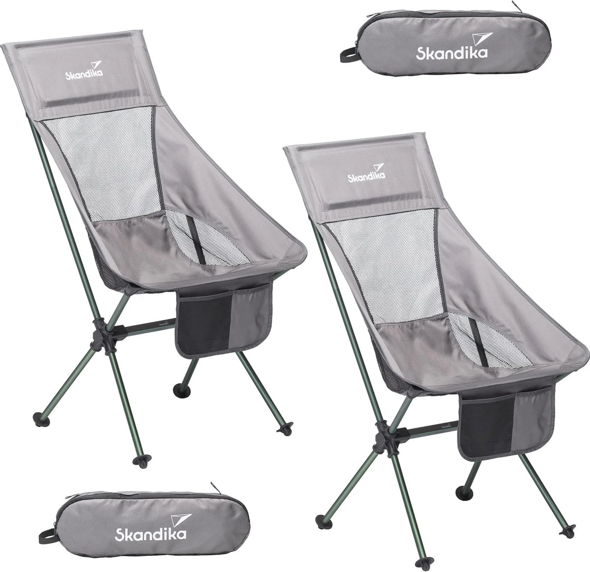 Skandika Campingstoel Compact SET – Campingstoelen – Campingstoel Tot 150 Kg Belastbaar - Kampeerstoel, Visstoel, Kleine Pakmaat, Opvouwbaar, Stabiel, Licht, Comfortabel Gepolsterd – Draagtas Meegeleverd – Vouwstoel – Kampeermeubelen – Grijs 1 Skandika Campingstoel Compact SET – Campingstoelen – Campingstoel Tot 150 Kg Belastbaar - Kampeerstoel, Visstoel, Kleine Pakmaat, Opvouwbaar, Stabiel, Licht, Comfortabel Gepolsterd – Draagtas Meegeleverd – Vouwstoel – Kampeermeubelen – Grijs