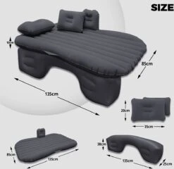 Opblaasbaar Matras Voor In De Auto, Opblaasbaar Bed, Opvouwbaar, Comfortabele Autostoel, Automatras Met Elektrische Luchtpomp En 3 Adapters, 2 Kussens En Draagtas, Voor Camping, Reizen (zwart) -Campingwinkel 1200x1166 2