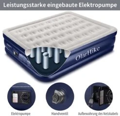 OlarHike Queen Size Luchtmatras Met Geïntegreerde Elektrische Pomp, Zelfopblazend Luchtbed, Voor 2 Personen, Premium Gastenbed, Opblaasbaar Matras Voor Camping Of Thuisgebruik, 203 X 152 X 46 Cm -Campingwinkel 1200x1166 5