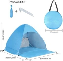 IGOODS Pop-up Tent - 2/3-Persoons - Blauw -Campingwinkel 1200x1168 5