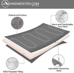 Meisterhome® Mummy Slaapzak - Kamperen - Antraciet - Ca. 220 X 75 Cm - Incl. Draagtas -Campingwinkel 1200x1176 2