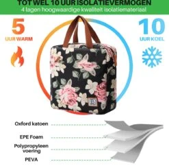 Brisby 4 Laags Geïsoleerde Koeltas - Lunchtas 7 Liter - Bloemetjes -Campingwinkel 1200x1178 5
