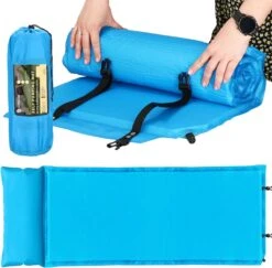 Springos Slaapmat | Zelfopblazend | 186 Cm | Inclusief Hoes & Hoofdkussen | Lichtblauw -Campingwinkel 1200x1180 6