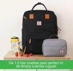 Brisby 4 Laags Geïsoleerde Koeltas - Lunchtas 1.5 Liter - Lichtgrijs -Campingwinkel 1200x1181 7