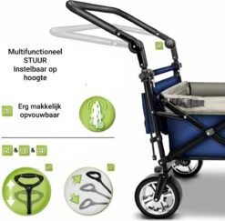 Tresko- Bolderkar, Grijs, Opvouwbaar, Met Dakje, Geschikt Tot 80 Kg - Bolderwagen - Kinderenvervoer - Bolderkarren - Tuinkar - Kinderwagen 17 Tresko- Bolderkar, Grijs, Opvouwbaar, Met Dakje, Geschikt Tot 80 Kg - Bolderwagen - Kinderenvervoer - Bolderkarren - Tuinkar - Kinderwagen -Campingwinkel 1200x1182 18