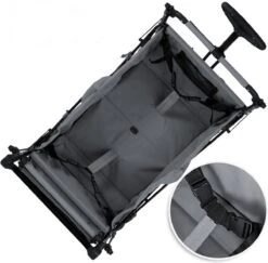Rijoka Luxe Opvouwbare Bolderkar/Bolderwagen | Met Dakje En Draagtas | Grijs -Campingwinkel 1200x1182 20