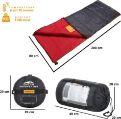 Dutch Mountains Slaapzak Tholen - 200 X 80cm - Aanritsbaar - Slechts 1140 Gram – Polyester - Tochtstrip En Compressiehoes -Campingwinkel 1200x1184 7