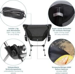Smartpeas Camping Stoel Van Stevig 600D Polyester En Aluminium - Lichtgewicht En Opvouwbaar - Camping Gadget Inclusief Zijzakken +Plus: Strandmat & Draagtas -Campingwinkel 1200x1186 4