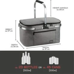 Bomoe Koeltas Picknickmand Opvouwbaar IceBreezer K47 - 47x27x26 Cm - 32 Liter- Perfect Voor Barbecues Of Boodschappen -Campingwinkel 1200x1189 11