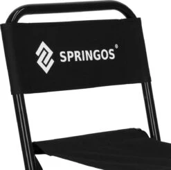 Springos Campingstoel | Kampeerstoel | Vouwstoel | Klapstoel | Zwart -Campingwinkel 1200x1189 5