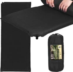 Springos Slaapmat | Zelfopblazend | 180 Cm | Inclusief Hoes | Zwart -Campingwinkel 1200x1190 11