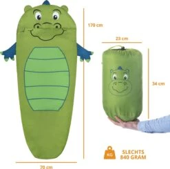 Dutch Mountains Kinderslaapzak Nijlpaard - 170 X 70cm Polyester - Zacht Lichtgewicht – Opberghoes -Campingwinkel 1200x1190 7