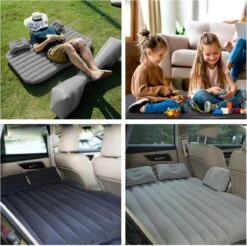 Flightmode - Opblaasbaar Matras Voor Auto, Opblaasbaar Bed, Autostoel, Comfortabel, Met Elektrische Luchtpomp En 3 Adapters, 2 Kussens En Transporttas, Voor Camping, Reizen, Strand -Campingwinkel 1200x1195 1