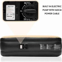 Merkloos Avenli 88030 Hoog Verhoogd Gevlokt Luchtbed | Queensize | Ingebouwde Pompen | Snelle En Gemakkelijke Inflatie -Campingwinkel 1200x1196