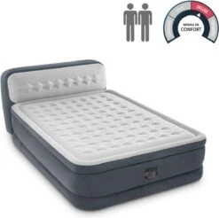 Intex 64448 - Queen Deluxe Ultra-Plush Zelfopblazend 2-persoons Luchtbed Met Hoofdboord (203x152x46cm) -Campingwinkel 1200x1196 3