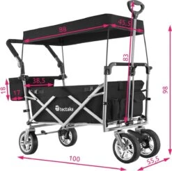 Tectake - Opvouwbare Bolderwagen Handkar Nico Zwart - 403549 -Campingwinkel 1200x1197 17