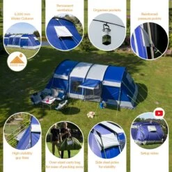 Skandika Montana 8 Sleeper Tent – Tunneltent – 8 Persoons Familietent - Campingtent – Sleeper Technology (2 Tot 4 Extra Donkere Slaapcabines) – Ingenaaide Tentvloer - Muggengaas – 700 X 310 X 200 Cm (LxBxH) – 5000mm Waterkolom – Kamperen – Blauw/wit 10 Skandika Montana 8 Sleeper Tent – Tunneltent – 8 Persoons Familietent - Campingtent – Sleeper Technology (2 Tot 4 Extra Donkere Slaapcabines) – Ingenaaide Tentvloer - Muggengaas – 700 X 310 X 200 Cm (LxBxH) – 5000mm Waterkolom – Kamperen – Blauw/wit -Campingwinkel 1200x1199 5