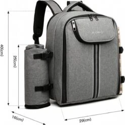 Kono Koeltas - Koelrugzak - Picknick - Picknicktas Met Flessenhouder - Koelrugtas Met Picknickkleed - Grijs (E6915 GY) 12 Kono Koeltas - Koelrugzak - Picknick - Picknicktas Met Flessenhouder - Koelrugtas Met Picknickkleed - Grijs (E6915 GY) -Campingwinkel 1200x1199 8