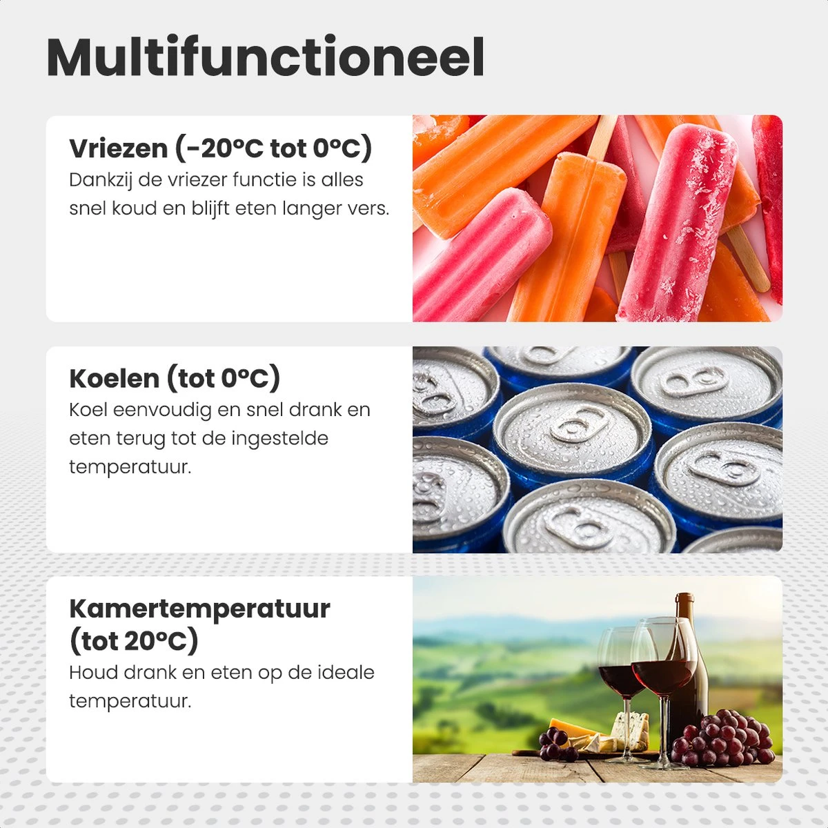 Auronic Elektrische Koelbox - 30.4L - Compressor - 12V En 240V - Grijs 10 Auronic Elektrische Koelbox - 30.4L - Compressor - 12V En 240V - Grijs - Afbeelding 10