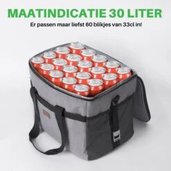 Packaway 4 Laags Geïsoleerde Koeltas - Lunchtas 30 Liter - Grijs -Campingwinkel 1200x1200 1201