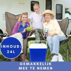Niceey Thermo Elektrische Koelbox - 24 Liter - Koelbox Elektrisch 12v 230 Volt - Coolbox - Koelt & Verwarmt - Blauw -Campingwinkel 1200x1200 1224