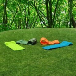 LVNRIDS Isomat, Zelfopblazend, Ultralicht, Luchtmatras, Camping, Zelfopblaasbaar, Opblaasbaar Matras, 3,9 Inch Dik, Met Voetperspomp En Kussen, Voor Camping, Reizen, Outdoor, Wandelen, Strand, Oranje -Campingwinkel 1200x1200 129