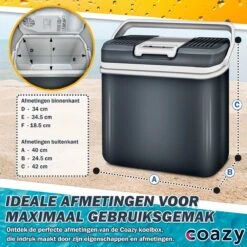 Koelbox 24L Met ECO Modus Voor Auto & Camping - Frigobox Elektrisch 24 Liter Met 12v 230 Volt - Verkoelt En Verwamt - MiniBar - Mini Koelkast -Campingwinkel 1200x1200 1375