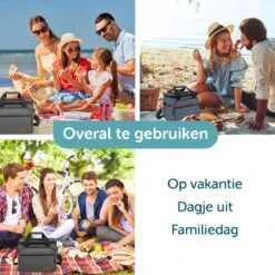 ForDig Koeltas L Zwart (15 Liter) - Gemaakt Van 600D Polyester Met PEVA-Voering - Ruimte Voor 20 Blikjes Of 10 Halve Liter Flessen - Opvouwbaar Koel Tas Met Easy-Acces Flap - Ruimte Voor Bestek - Picknick Cool Bag - Coolerbag - Grote Cooler -Campingwinkel 1200x1200 1397