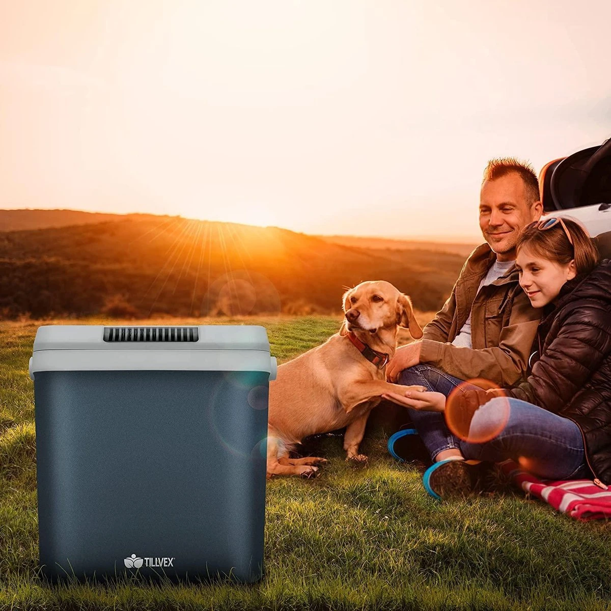 Tillvex- Koelbox, Coolbox, 32 Liter, Grijs 3 Tillvex- Koelbox, Coolbox, 32 Liter, Grijs - Afbeelding 3