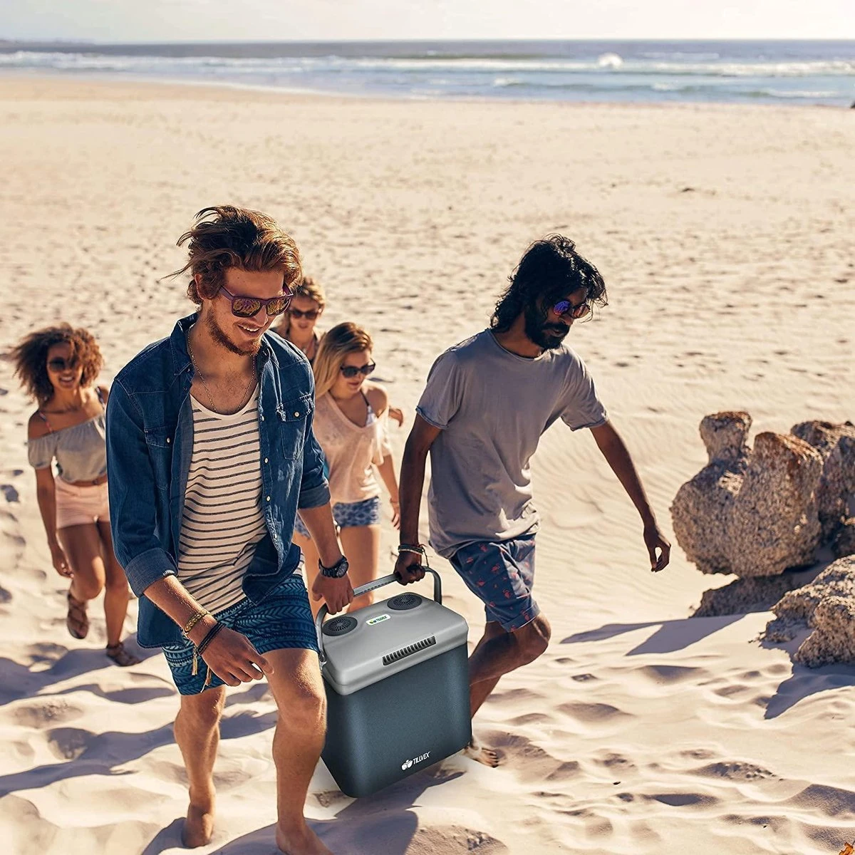 Tillvex- Koelbox, Coolbox, 32 Liter, Grijs 4 Tillvex- Koelbox, Coolbox, 32 Liter, Grijs - Afbeelding 4