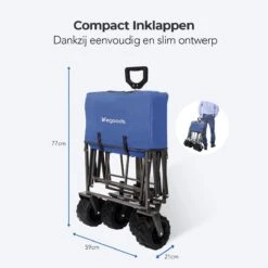 LifeGoods Bolderkar - Opvouwbaar - Tot 80KG - 94L - Wasbaar Polyester - 98x45cm - Blauw/Grijs 13 LifeGoods Bolderkar - Opvouwbaar - Tot 80KG - 94L - Wasbaar Polyester - 98x45cm - Blauw/Grijs -Campingwinkel 1200x1200 1645