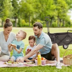 LifeGoods Bolderkar - Opvouwbaar - Draaibare Wielen - 2 Standen - 70KG Draagkracht - Grijs -Campingwinkel 1200x1200 1669