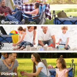 LifeGoods Bolderkar - Opvouwbaar - Tot 120KG - 103L - Extra Draagtas En Duwstang - Wasbaar Polyester - 98x45cm - Blauw/Grijs -Campingwinkel 1200x1200 1688