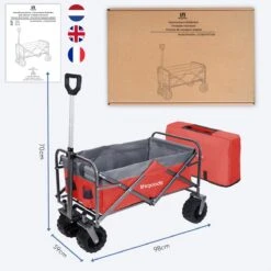 LifeGoods Bolderkar - Opvouwbaar - Tot 80KG - 94L - Wasbaar Polyester - 98x45cm - Rood/Grijs 16 LifeGoods Bolderkar - Opvouwbaar - Tot 80KG - 94L - Wasbaar Polyester - 98x45cm - Rood/Grijs -Campingwinkel 1200x1200 1709