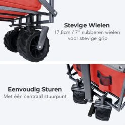 LifeGoods Bolderkar - Opvouwbaar - Tot 80KG - 94L - Wasbaar Polyester - 98x45cm - Rood/Grijs 19 LifeGoods Bolderkar - Opvouwbaar - Tot 80KG - 94L - Wasbaar Polyester - 98x45cm - Rood/Grijs -Campingwinkel 1200x1200 1712