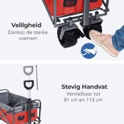LifeGoods Bolderkar - Opvouwbaar - Tot 80KG - 94L - Wasbaar Polyester - 98x45cm - Rood/Grijs 21 LifeGoods Bolderkar - Opvouwbaar - Tot 80KG - 94L - Wasbaar Polyester - 98x45cm - Rood/Grijs -Campingwinkel 1200x1200 1714