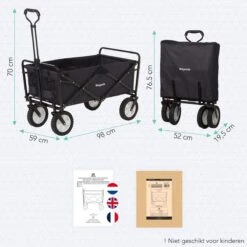 LifeGoods Bolderkar - Opvouwbaar - Draaibare Wielen - 2 Standen - 70KG Draagkracht - Zwart 15 LifeGoods Bolderkar - Opvouwbaar - Draaibare Wielen - 2 Standen - 70KG Draagkracht - Zwart -Campingwinkel 1200x1200 1720