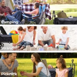 LifeGoods Bolderkar - Opvouwbaar - Tot 120KG - 103L - Extra Draagtas En Duwstang - Wasbaar Polyester - 98x45cm - Zwart/Grijs -Campingwinkel 1200x1200 1771