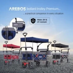 AREBOS Premium Steekwagen Met Dak Opvouwbare Tuinkar Handkar Bolderkar Blauw / Grijs 19 AREBOS Premium Steekwagen Met Dak Opvouwbare Tuinkar Handkar Bolderkar Blauw / Grijs -Campingwinkel 1200x1200 1814