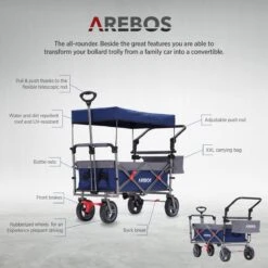AREBOS Premium Steekwagen Met Dak Opvouwbare Tuinkar Handkar Bolderkar Blauw / Grijs 21 AREBOS Premium Steekwagen Met Dak Opvouwbare Tuinkar Handkar Bolderkar Blauw / Grijs -Campingwinkel 1200x1200 1816