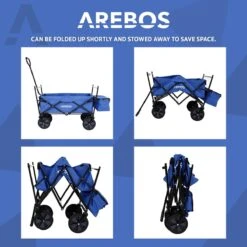 AREBOS Handwagen Vouwbare Dak Handwagen Vouwbare Trolley Uitrustingswagen Blauw 18 AREBOS Handwagen Vouwbare Dak Handwagen Vouwbare Trolley Uitrustingswagen Blauw -Campingwinkel 1200x1200 1831