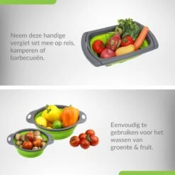 Buxibo - 3-Delige Keuken Vergiet Set Inklapbaar Groen/Grijs -Campingwinkel 1200x1200 1867