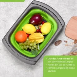 Buxibo - 3-Delige Keuken Vergiet Set Inklapbaar Groen/Grijs -Campingwinkel 1200x1200 1871