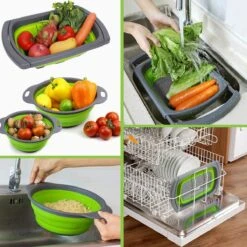 Buxibo - 3-Delige Keuken Vergiet Set Inklapbaar Groen/Grijs -Campingwinkel 1200x1200 1874